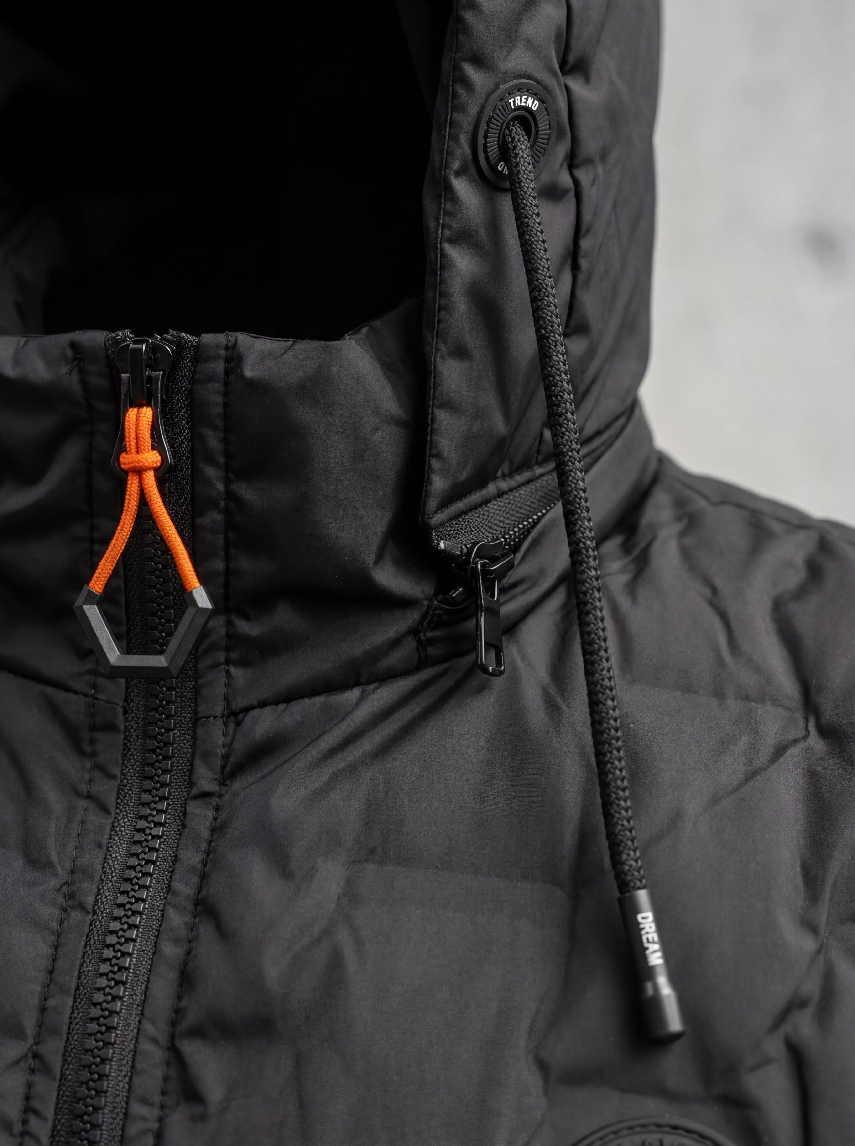 Czarna kamizelka męska z odpinanym kapturem bezrękawnik duże rozmiary 2-6XL