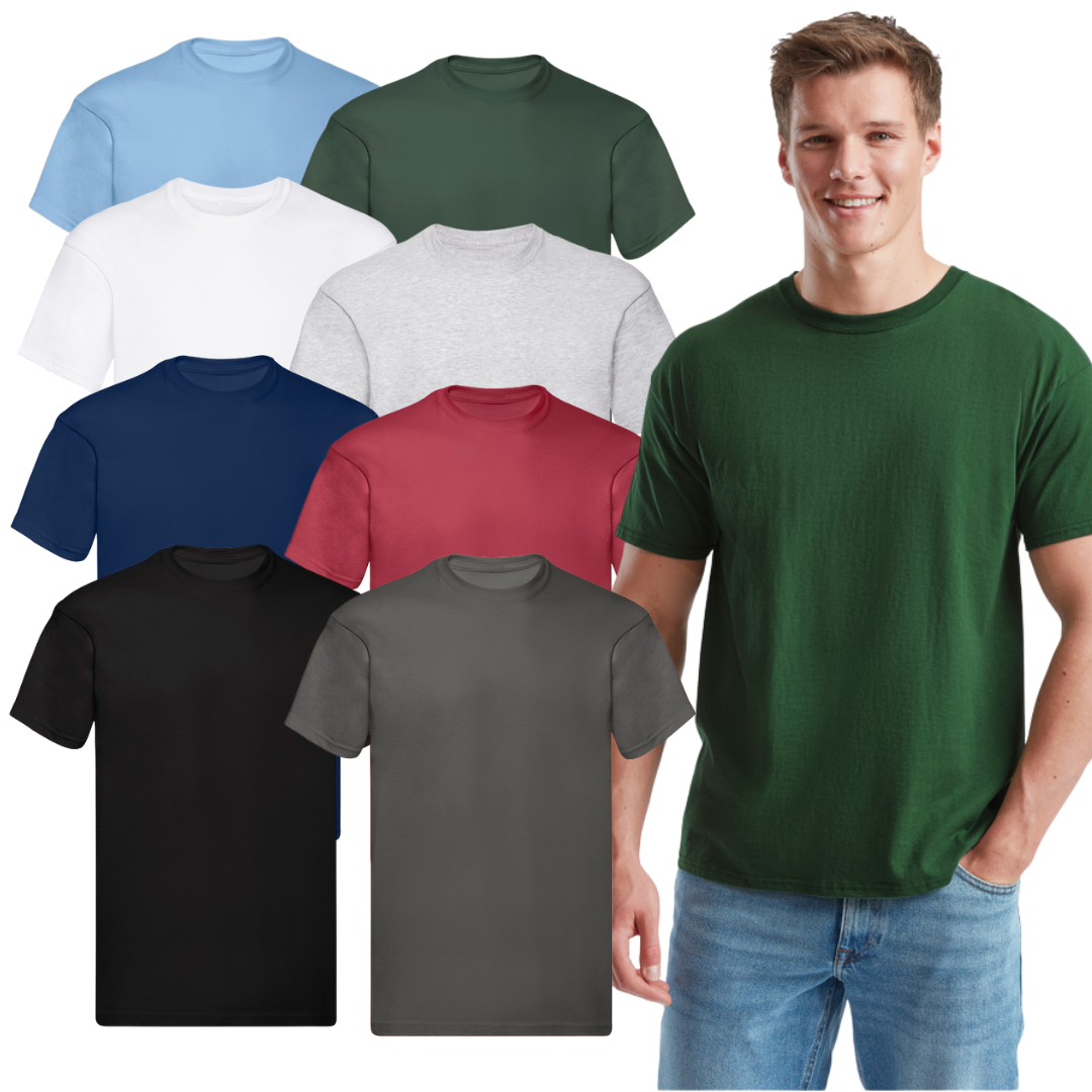 KOMPLET 8 SZT. PODKOSZULEK MĘSKI BAWEŁNA SPORTOWA S DO 3XL