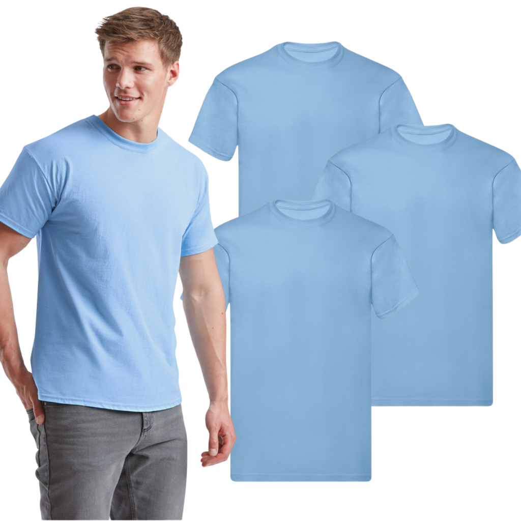 Zestaw niebieskich koszulek 100% BAWEŁNA 3/5/8