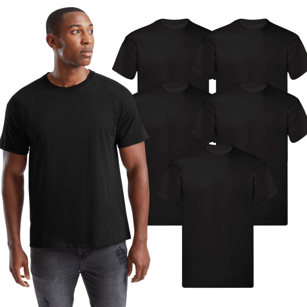 Zestaw czarnych koszulek 100% BAWEŁNA 3/5/8