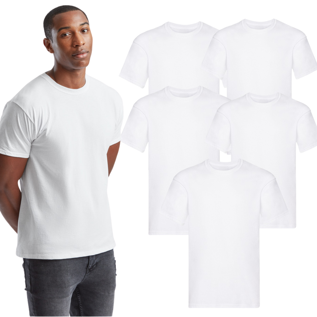 Zestaw białych koszulek 100% BAWEŁNA 3/5/8