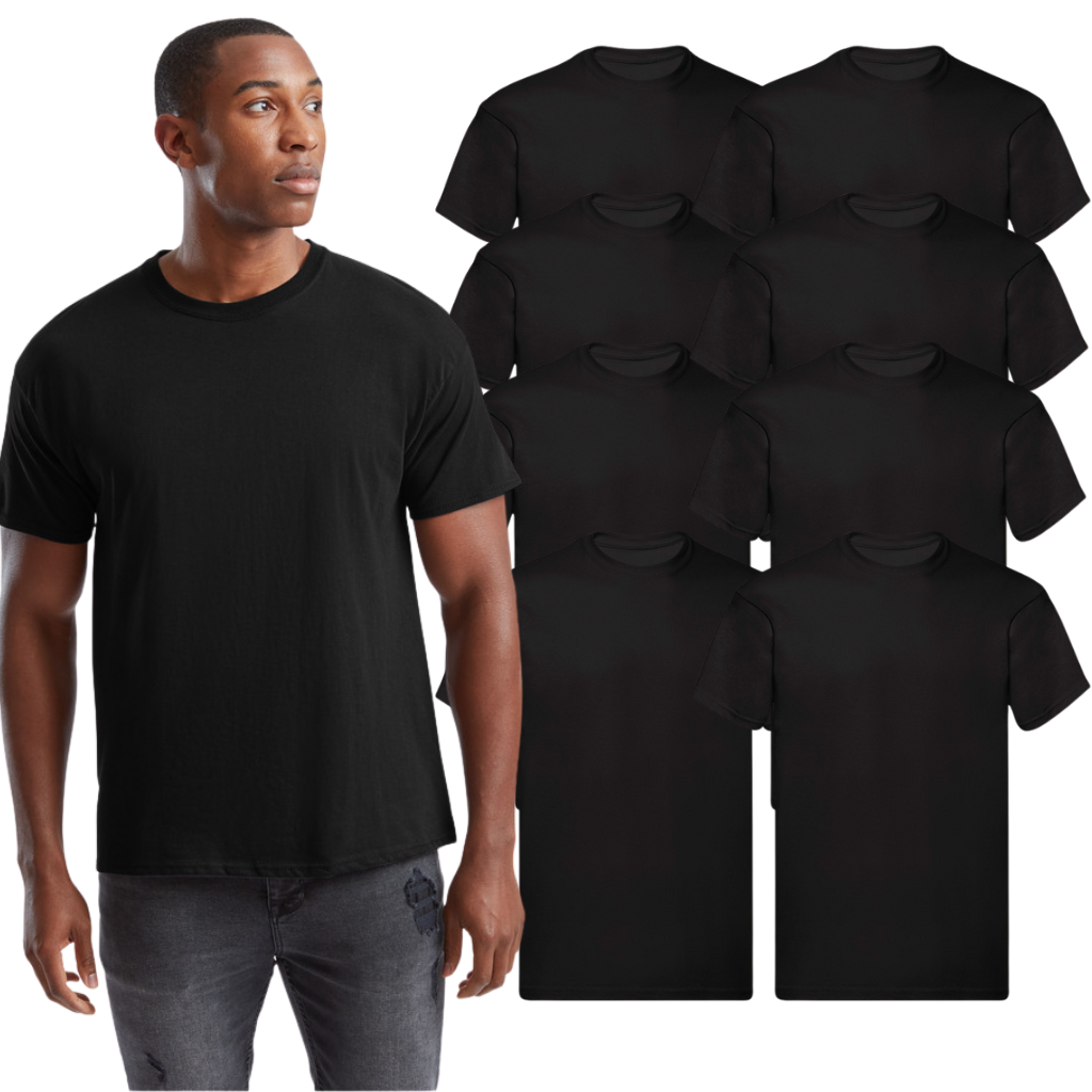 Zestaw czarnych koszulek 100% BAWEŁNA 3/5/8