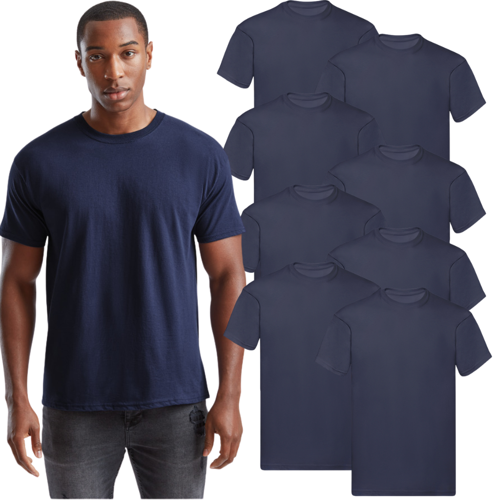 Zestaw granatowych koszulek 100% BAWEŁNA 3/5/8