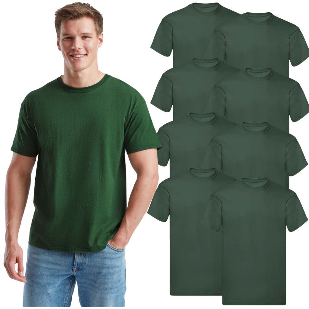 Zestaw zielonych koszulek 100% BAWEŁNA 3/5/8