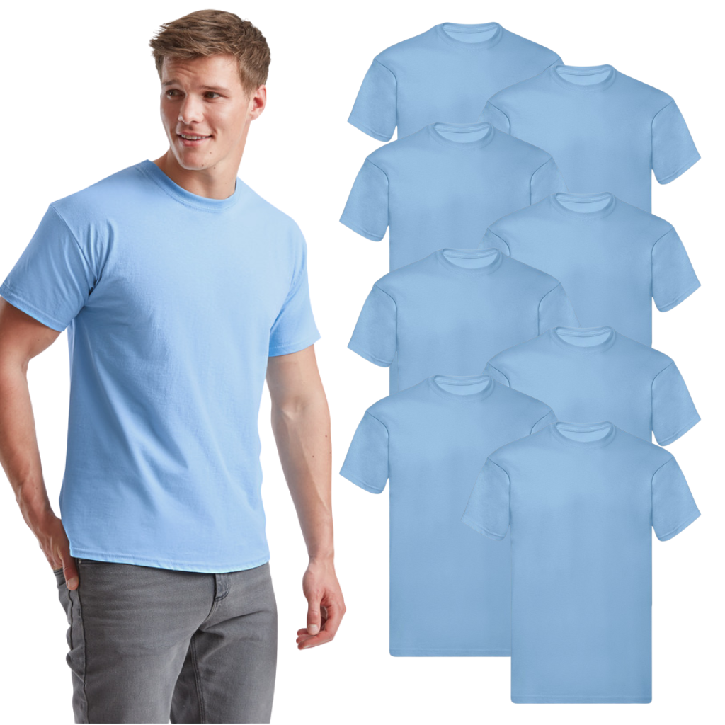 Zestaw niebieskich koszulek 100% BAWEŁNA 3/5/8
