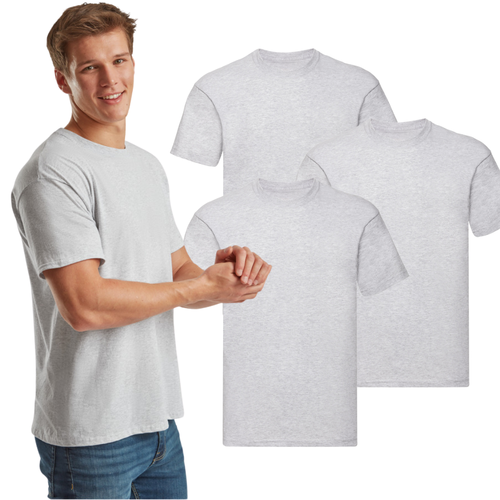 Zestaw szarych koszulek 100% BAWEŁNA 3/5/8