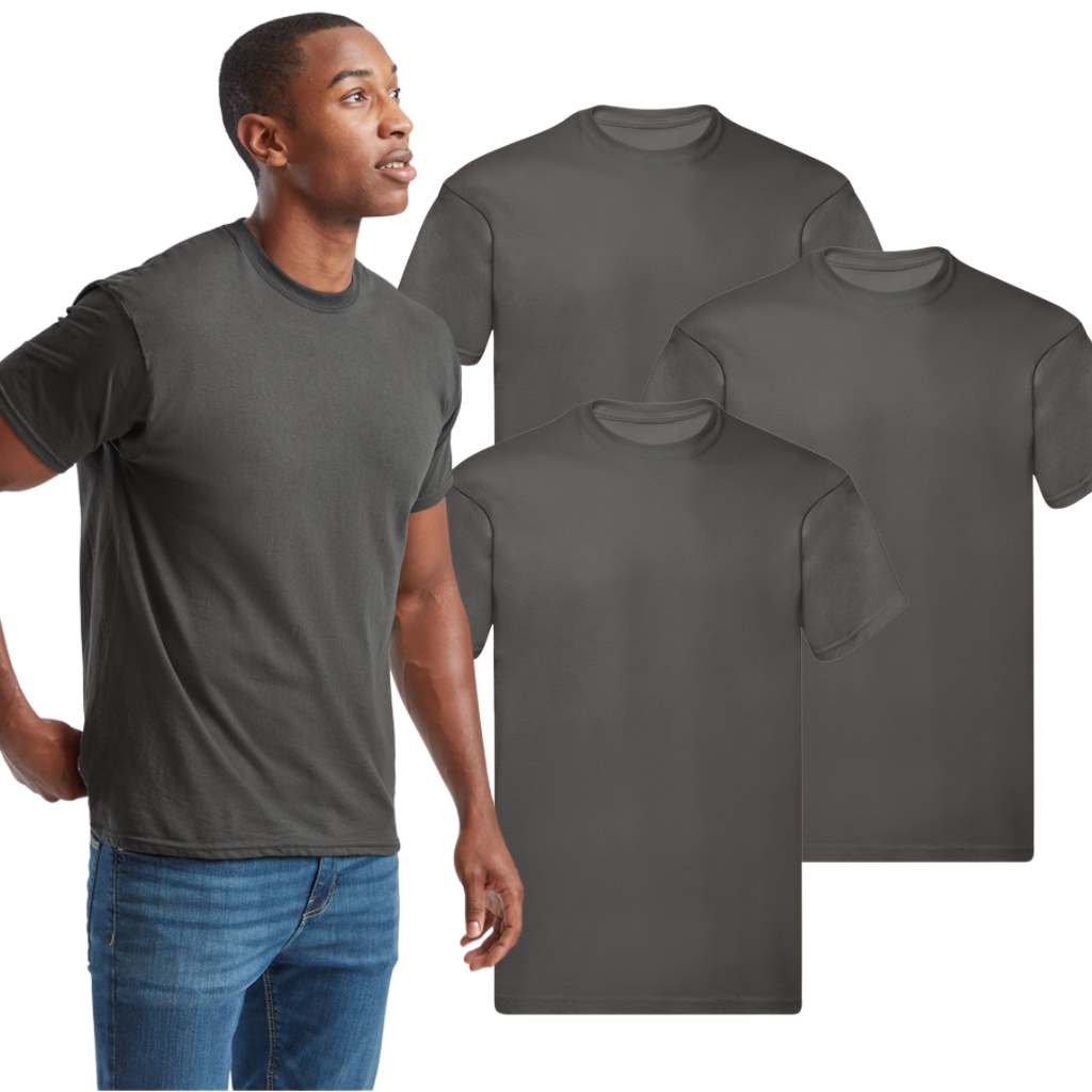 Zestaw grafitowych koszulek 100% BAWEŁNA 3/5/8