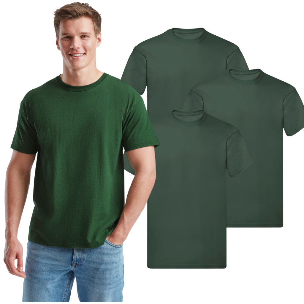 Zestaw zielonych koszulek 100% BAWEŁNA 3/5/8