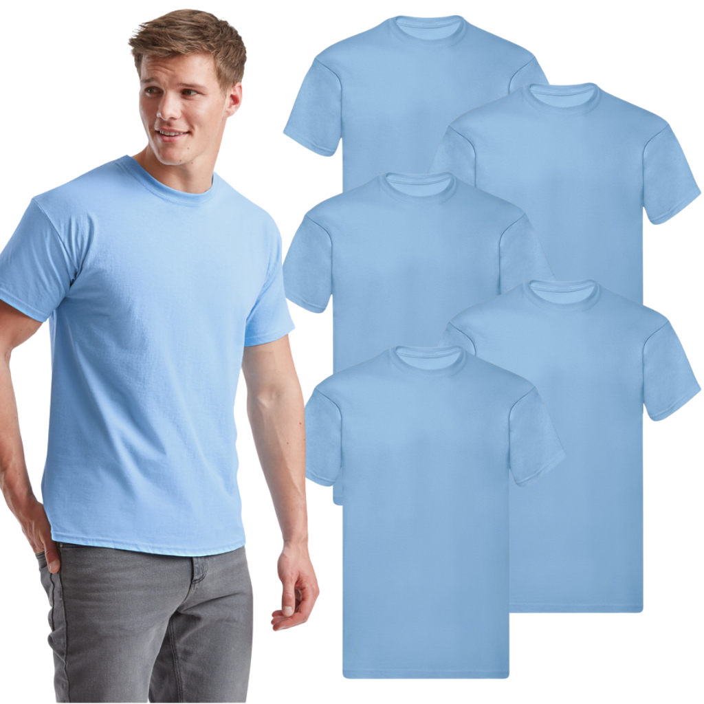 Zestaw niebieskich koszulek 100% BAWEŁNA 3/5/8