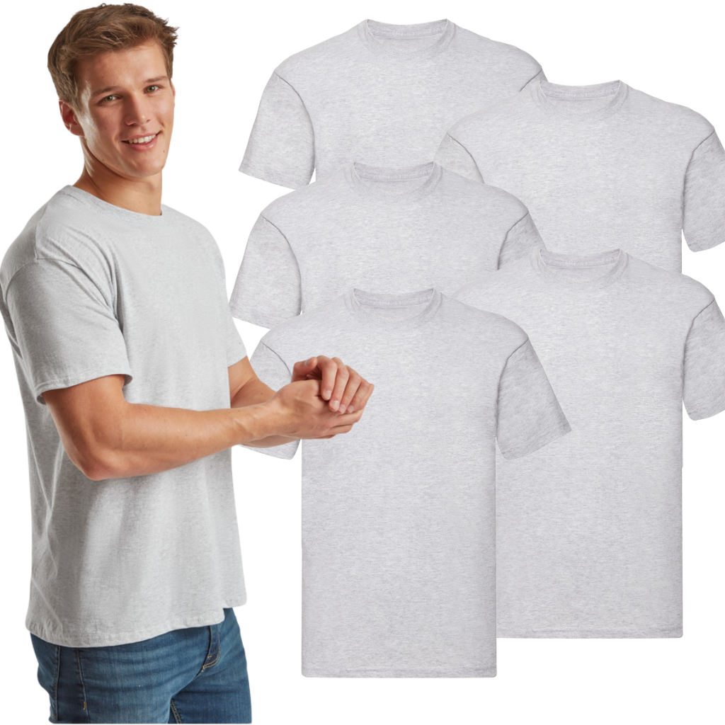 Zestaw szarych koszulek 100% BAWEŁNA 3/5/8