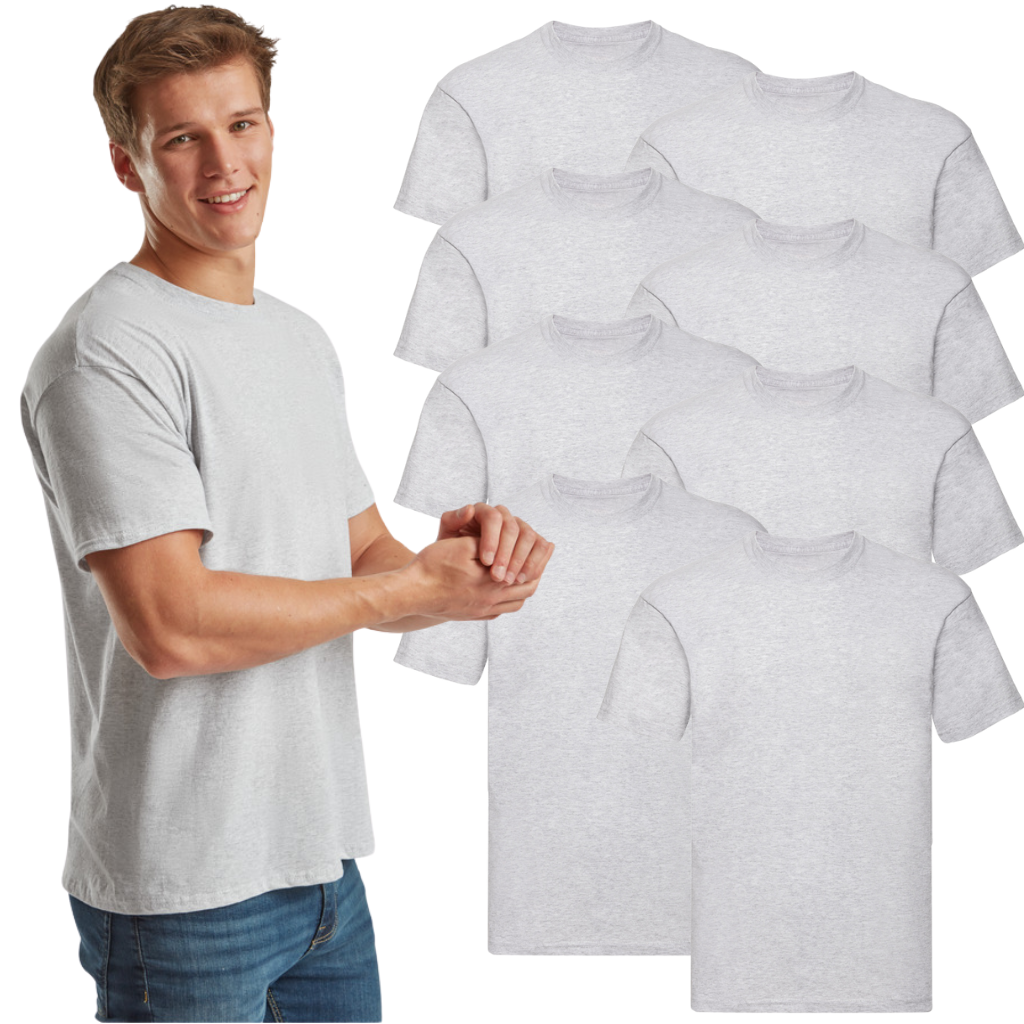 Zestaw szarych koszulek 100% BAWEŁNA 3/5/8